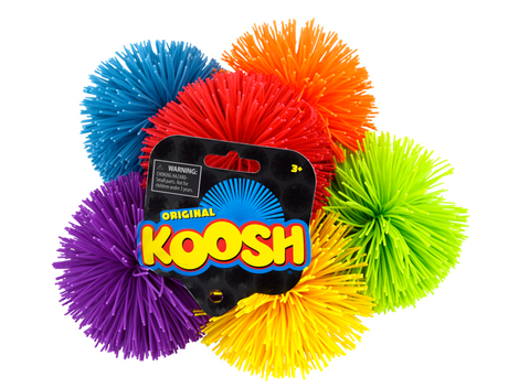 Koosh Original colorful soft rubber ball toy bundle, easy to catch and perfect for indoor and outdoor play.