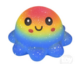 Squish & Stretch Rainbow Octopus toy with a colorful gradient and smiling face, perfect for squeezing and relaxing.