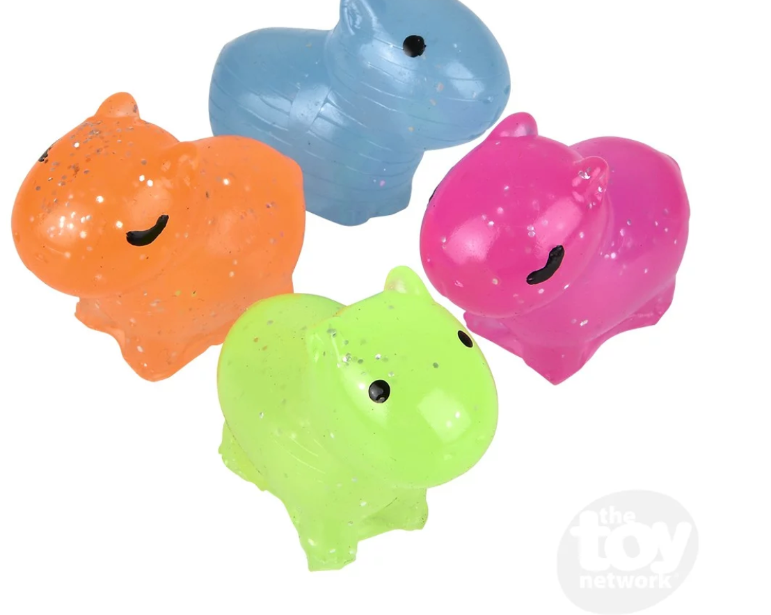 Gummy Capybara soft jelly-like collectible toy in assorted bright colors, small and adorable, perfect for ages 3 and up.