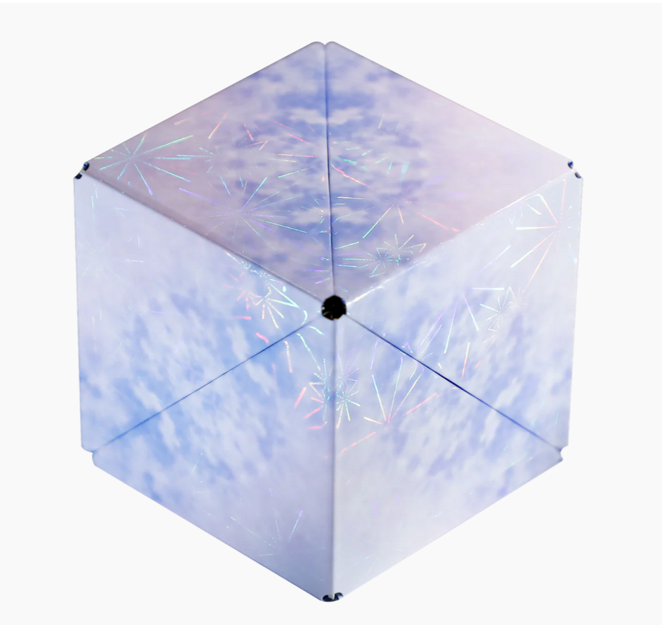 Shashibo | Holographic Polar magnetic puzzle cube with holographic star patterns and transforming geometric design.