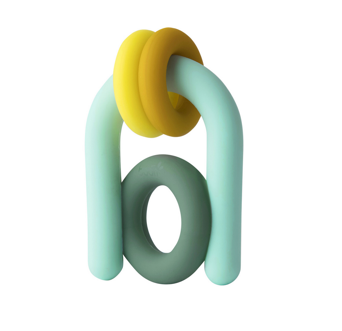 Silicone Teether | HOOP featuring easy-to-grasp food-grade silicone rings for soothing teething babies and encouraging interaction.