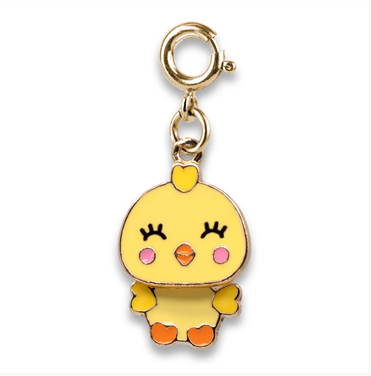 Gold Swivel Chick Charm with enamel detailing and swivel clasp perfect for CHARM IT! bracelets or necklaces.