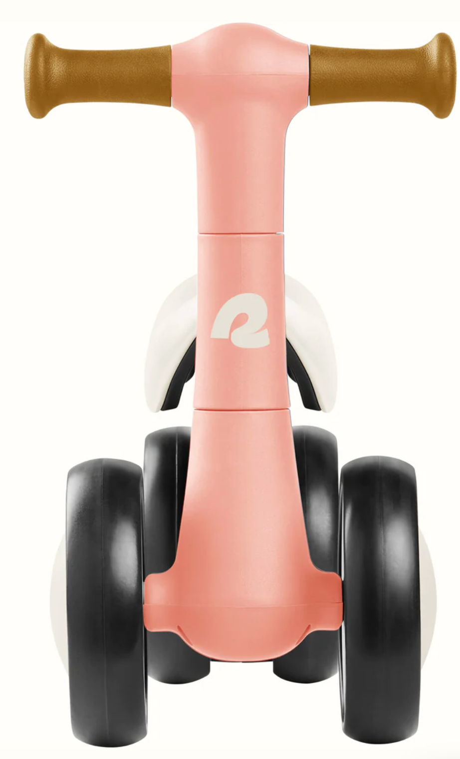 Cricket 2 Baby Walker Balance Bike in baby pink with no-scratch wheels and 135° limit steering for toddlers 12-24 months.