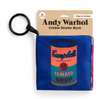 Andy Warhol Crinkle Stroller Book featuring soft fabric pages with iconic artwork and stroller clip for baby play.