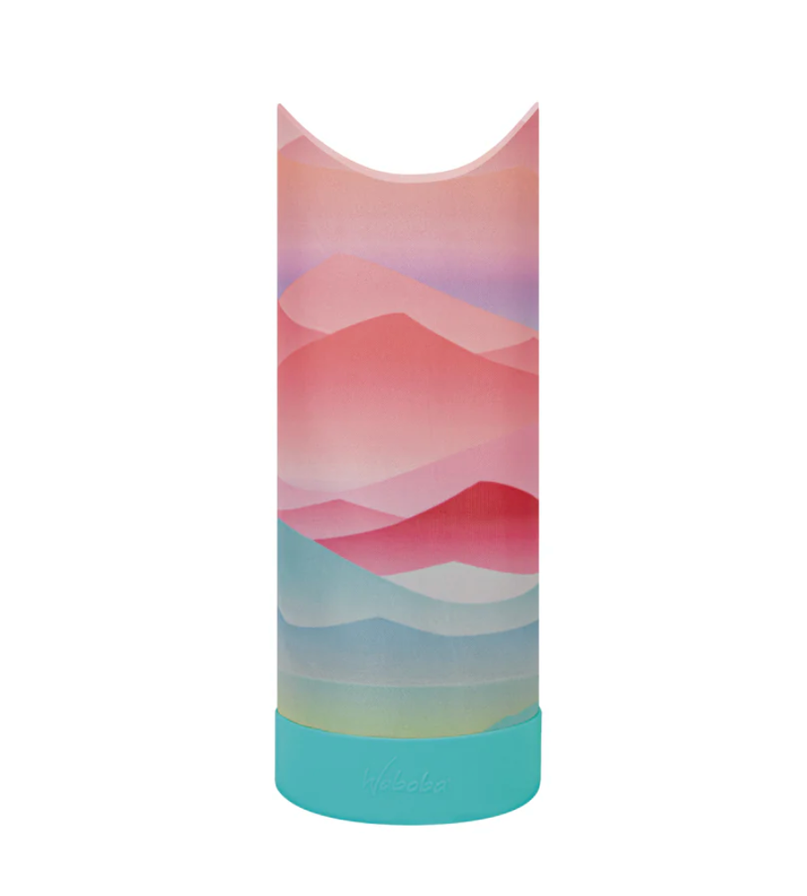 Waboba Airlyft glider with pastel mountain design, lightweight fabric and TPE ring for high flying indoor/outdoor fun.