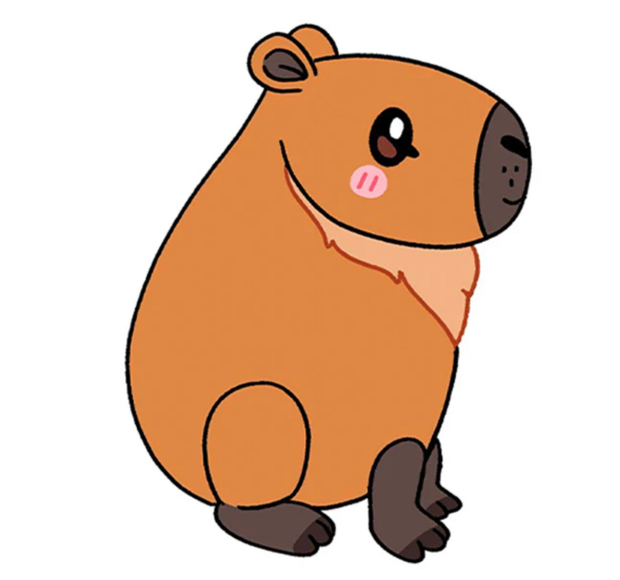 Capybara Mini plush toy with a cute, round design and friendly expression, perfect for all ages.