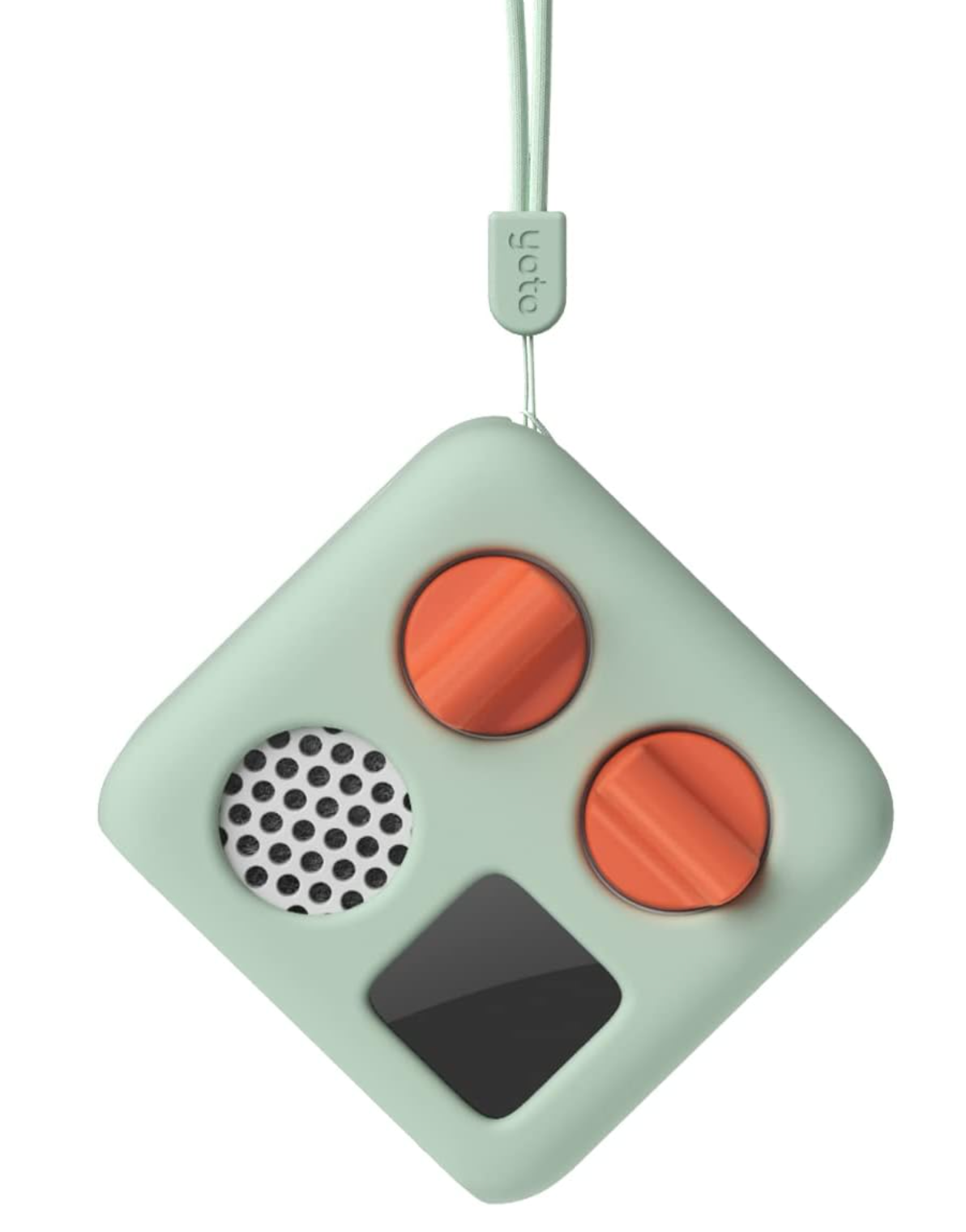 Yoto Mini Adventure Jacket | Frog Soup colorful silicone carry case with wrist lanyard for Yoto Mini protection.