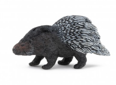 Porcupine figurine with detailed quills and textured body, perfect quirky decor for adding charm to any room.