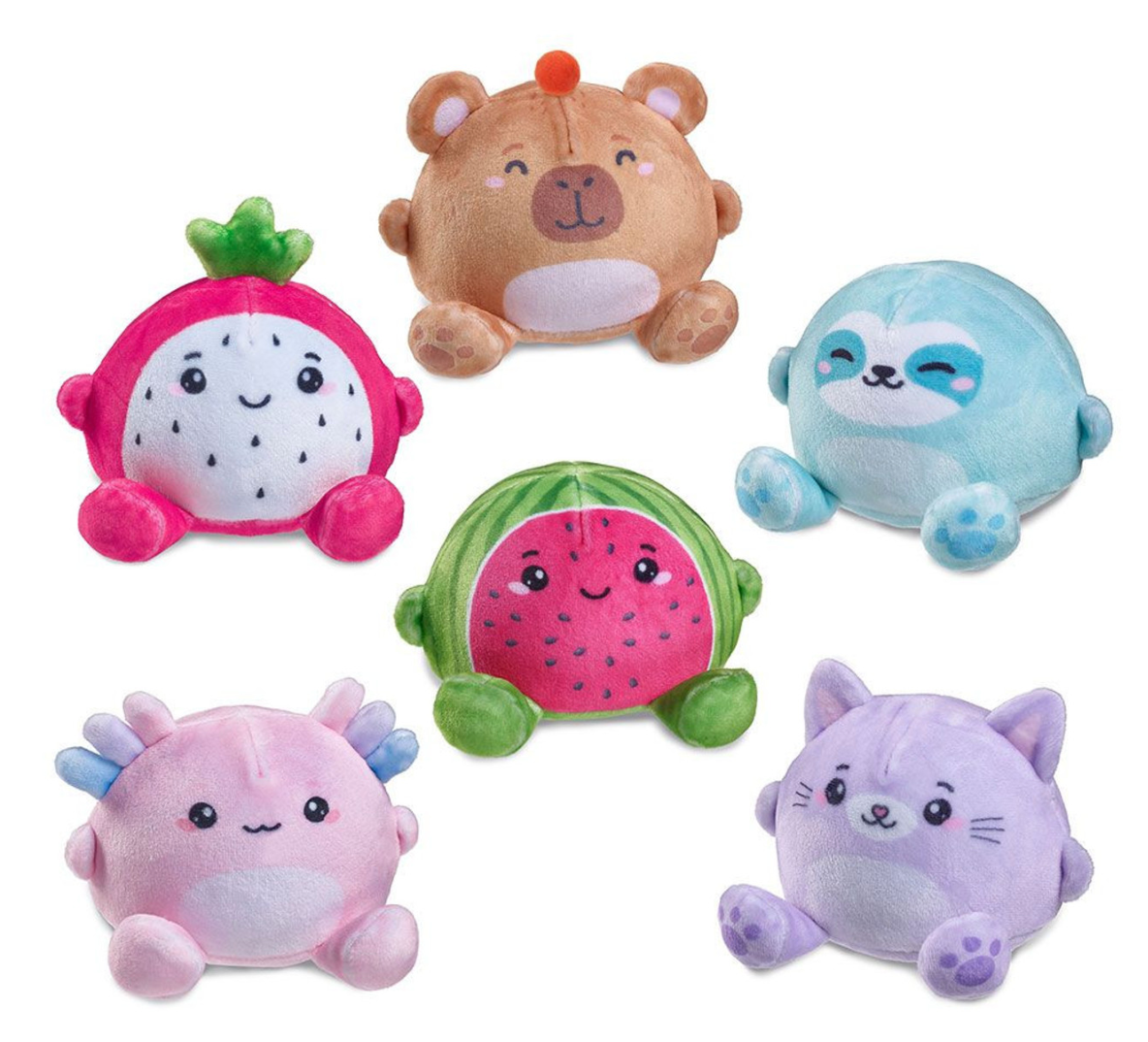 Sugar Squisher Plush All Stars Edition with six soft, squishy, and cuddly collectible characters perfect for squeezing and play.
