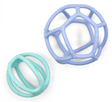 Sensory Ball 2 Pack | Soft Blue & Mint teether balls made from safe food-grade silicone for baby’s early development.