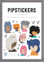 Whiskers Waves and Wigs Stickers sheet with colorful faces wearing cat-shaped wigs and silver foil heart accents.