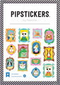 Pet Portraits Stickers sheet featuring colorful animal portraits in decorative frames by PipStickers with holographic gold foil accents.