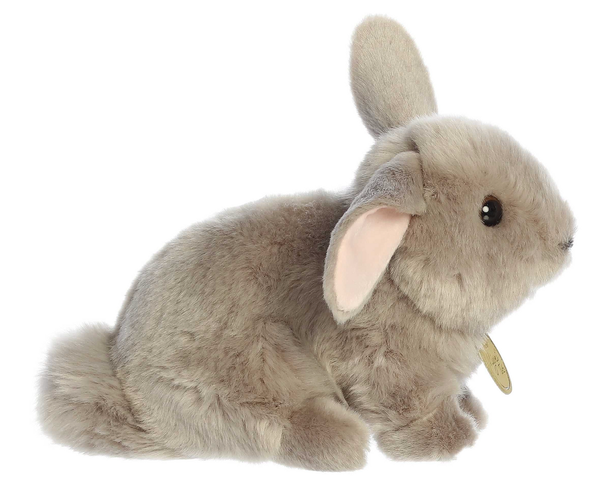 Bunny Angora Grey plush soft toy with realistic features and eco-friendly materials, perfect for all ages.