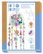 DIY Paradise Bird Suncatcher kit featuring colorful decorative shapes, beads, and ribbons for creative sun-catching fun.