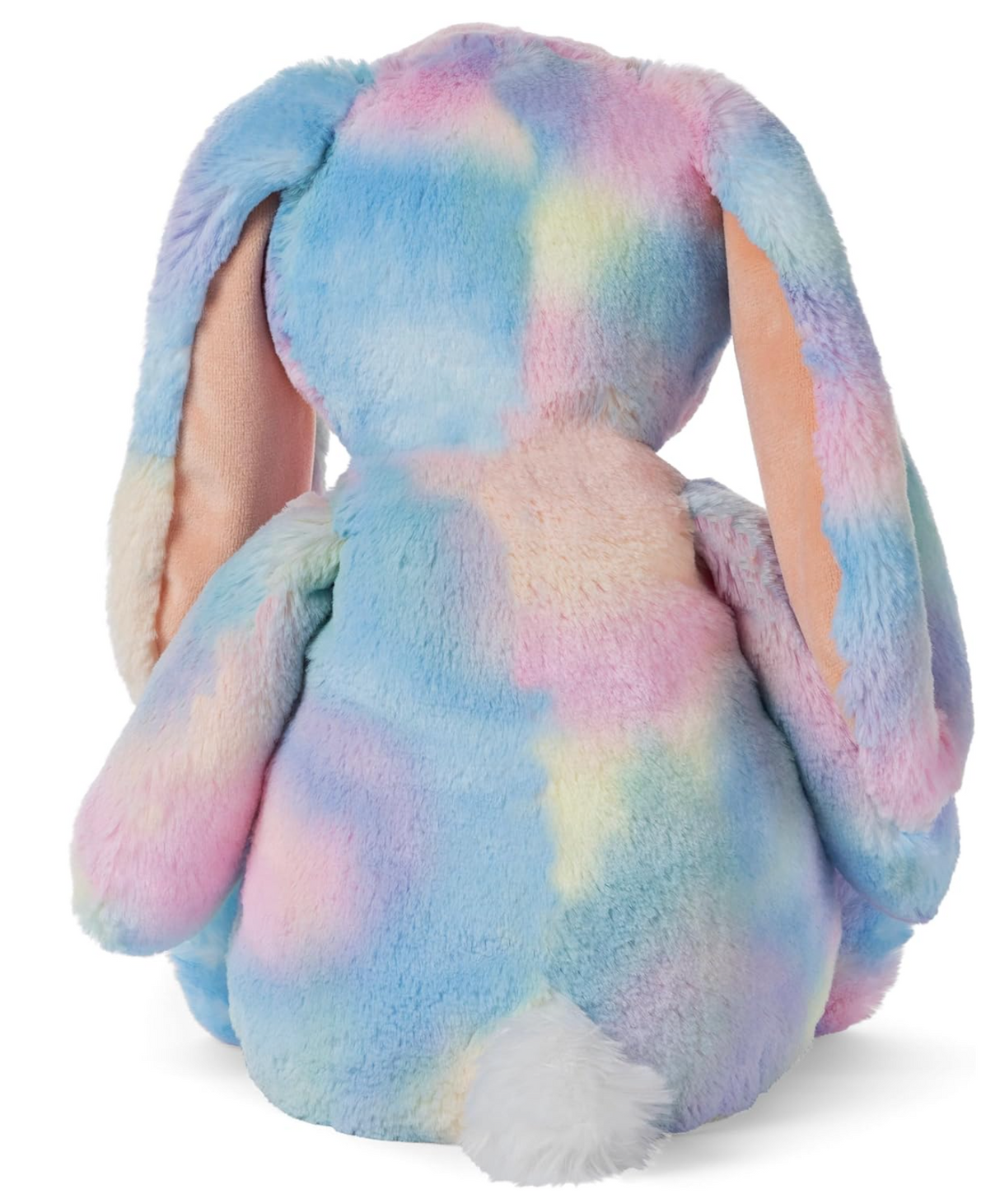 Bunny Thistle plush with pastel rainbow ombre fur, floppy ears, and a soft, rounded body perfect for Easter baskets.