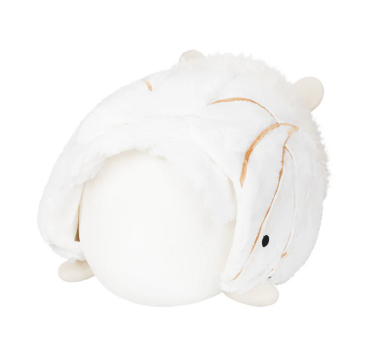 Squishable Poodle Moth plush toy, fluffy white moth with soft fur and cute, rounded features.