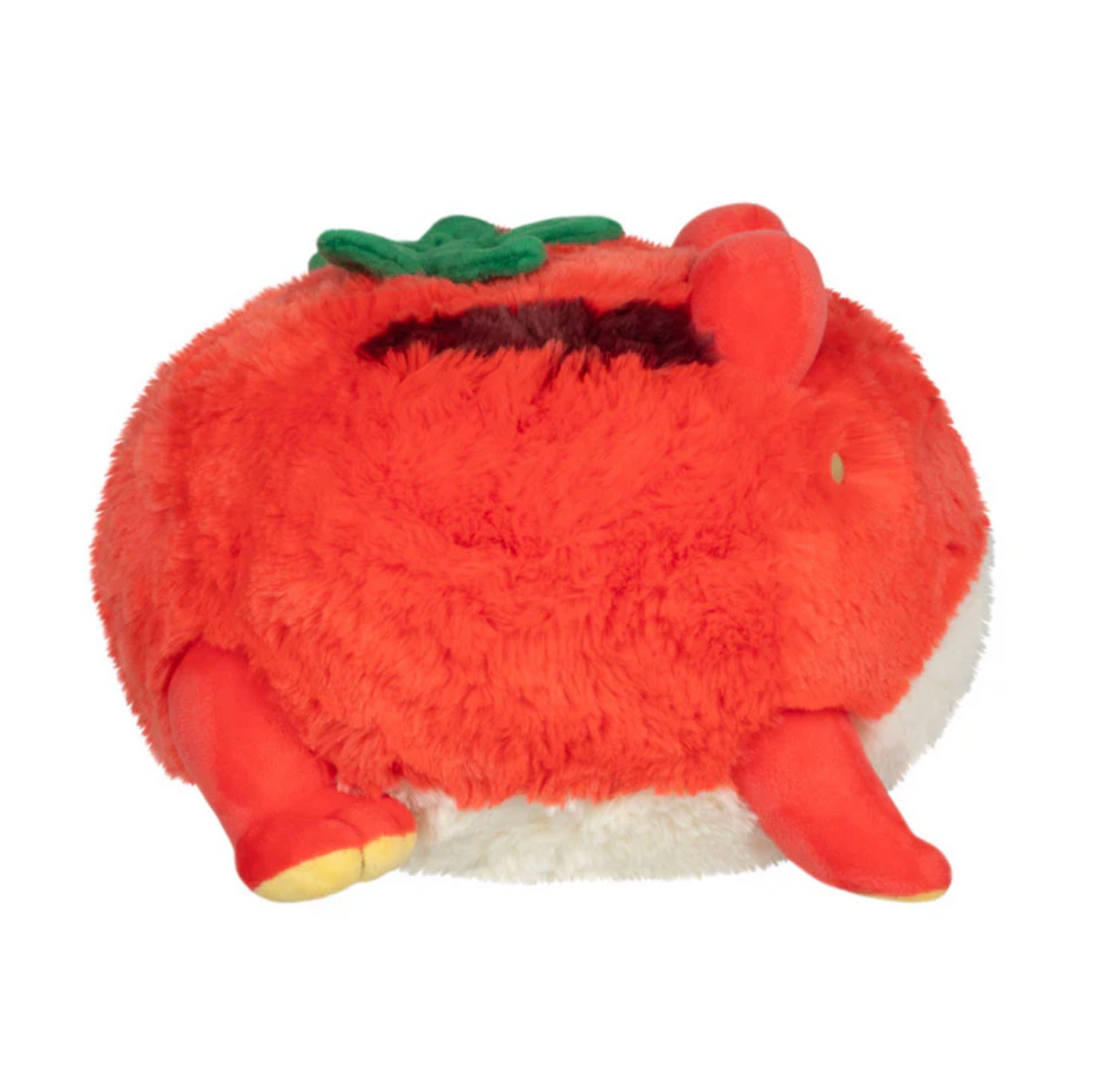 TomAToad Mini plush toy in bright red and green designed as a cute, snuggly tomato frog amphibian.