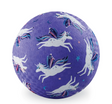 Playground Ball 7in | Purple Unicorn with textured surface, featuring white unicorns on a purple background for active play.