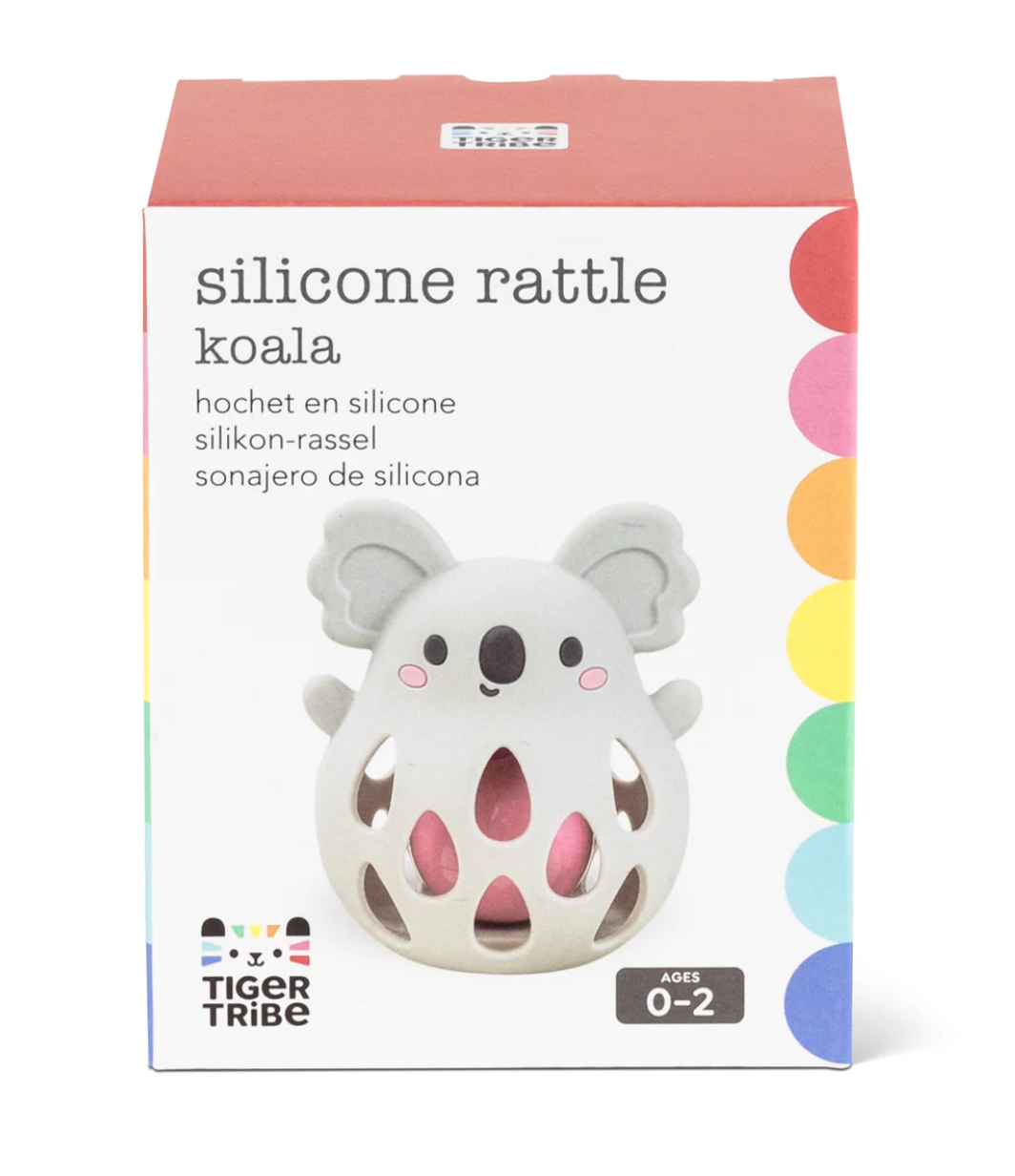 Silicone Rattle | Koala baby toy made of soft, safe silicone with gentle rattle, perfect for ages 0-2 years.