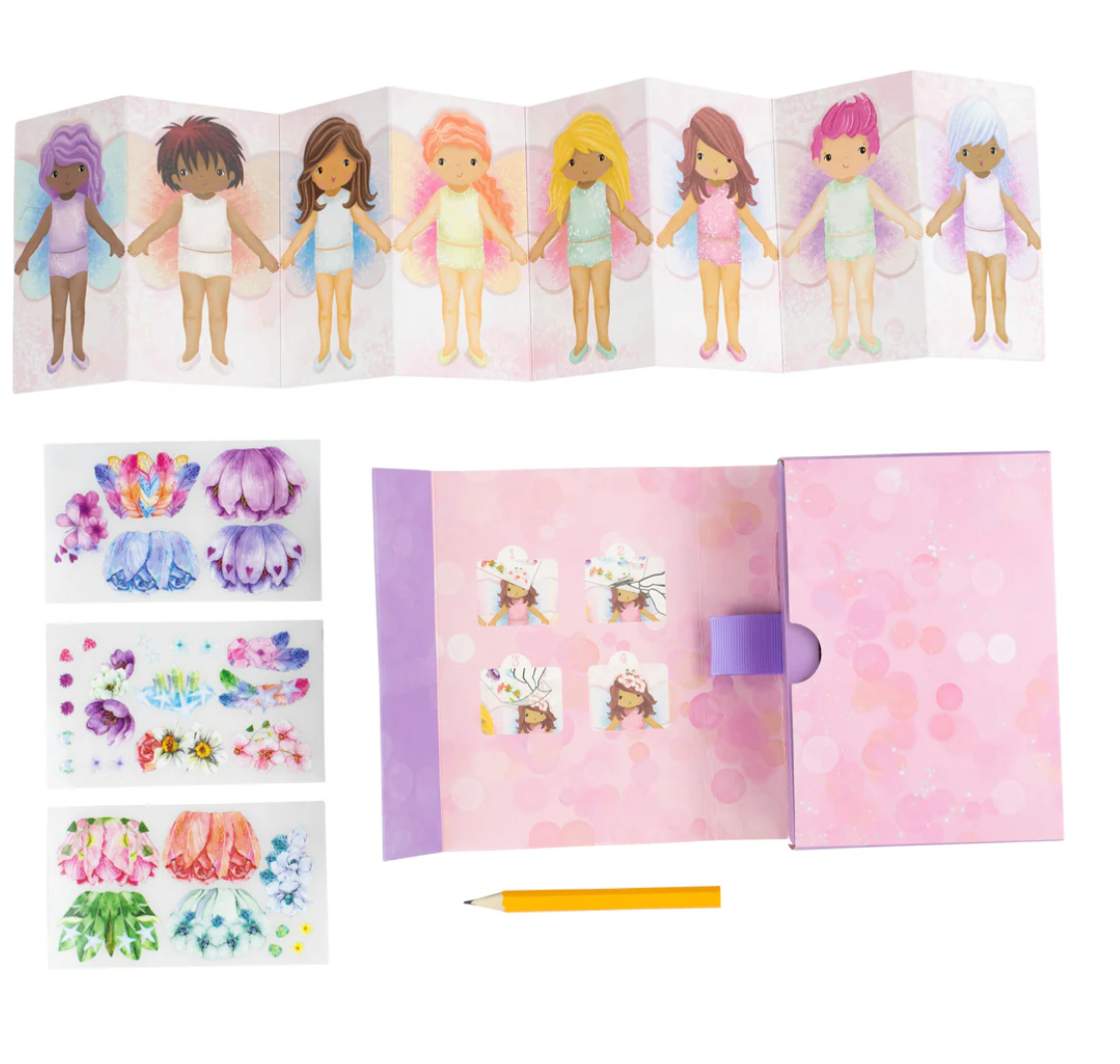 Mini Transfer Magic | Flower Fairies set with fairy templates, floral transfers, pencil, and compact storage box for creative play.