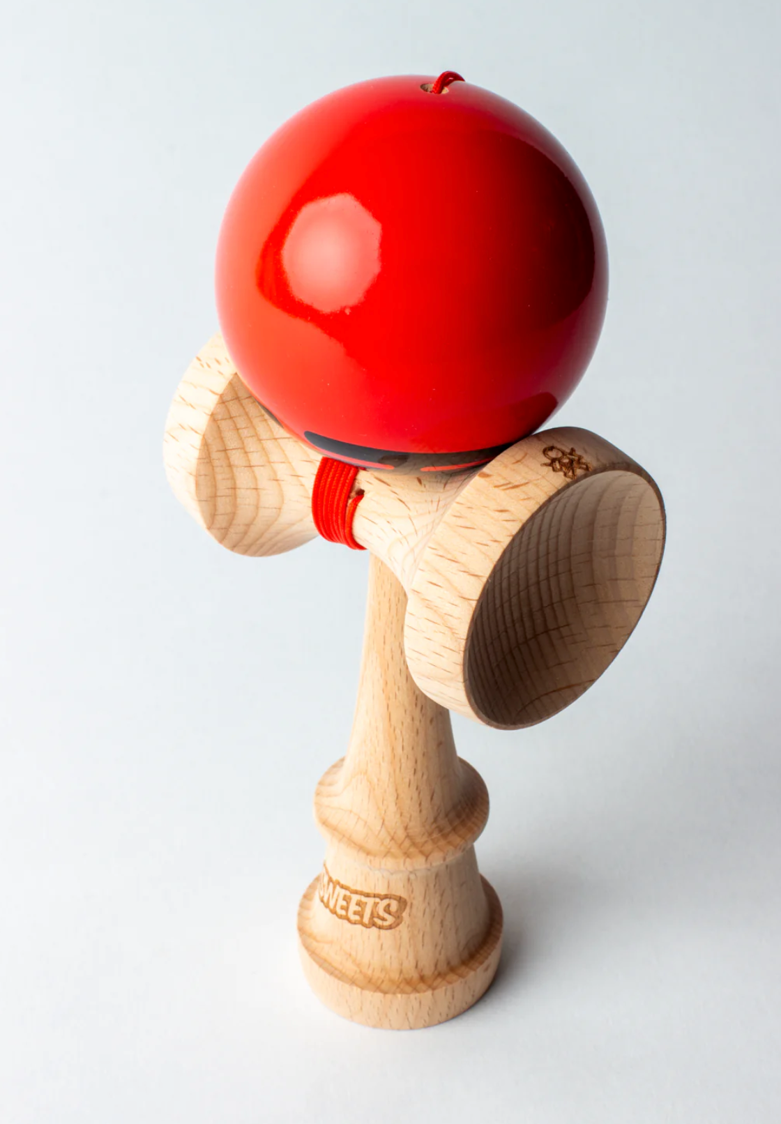 Kendama Prime Radar | Red with bright red tama, wooden BOOST ken, and signature Radar mark for improved spike accuracy.