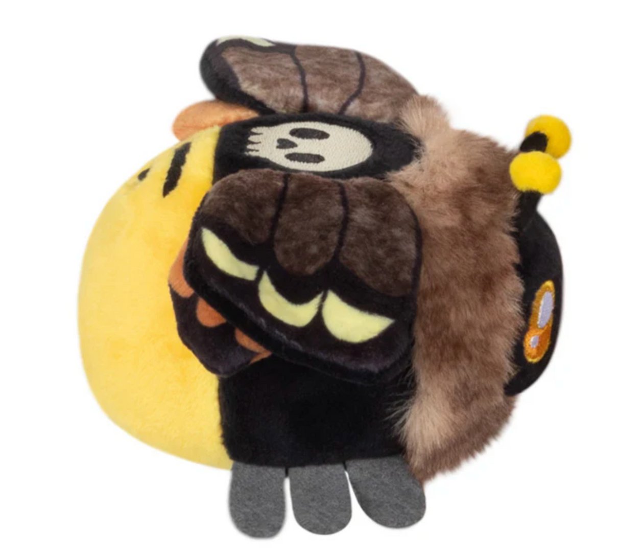 Soft plush toy of Death's Head Hawkmoth Micro with detailed wings and fuzzy body, perfect collectible for nature lovers.