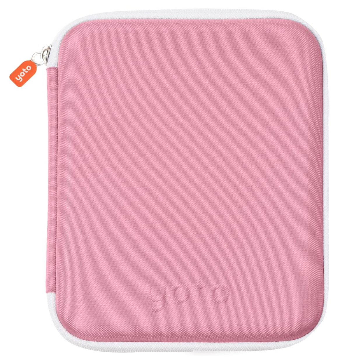 Yoto Card Case | Think Pink soft zippered folder for storing up to 64 Yoto Cards in angled pockets.