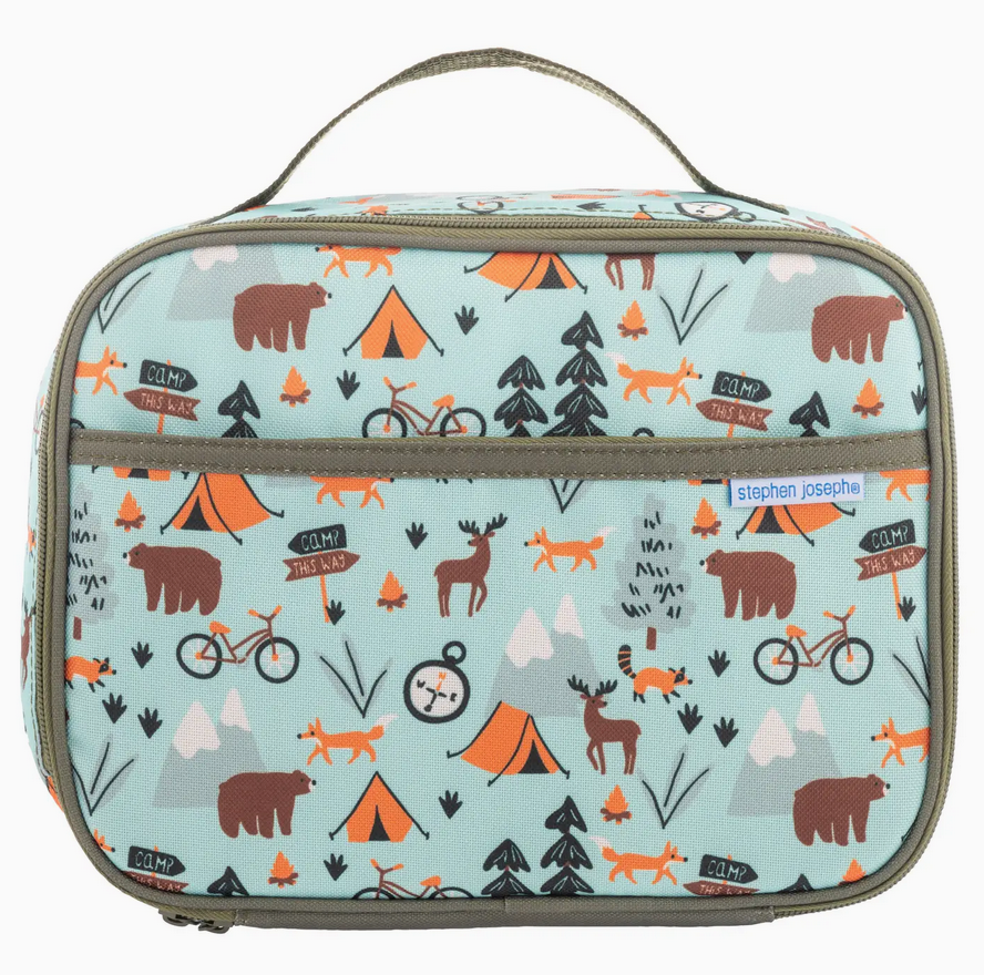 Junior Lunchbox with outdoor adventure print, insulated and durable for keeping kids’ food fresh and organized