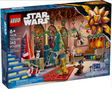 LEGO Star Wars Advent Calendar 2025 with 24 buildable droids and festive holiday workshop scene for kids 6 and up
