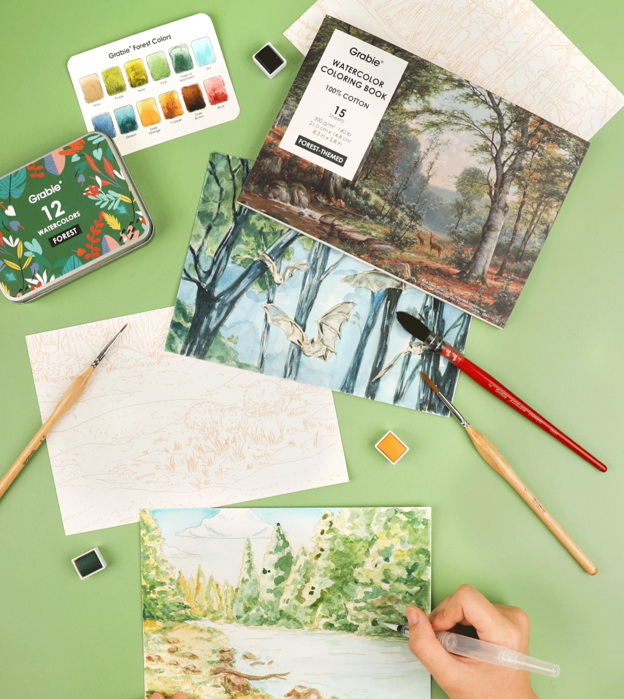 Watercolor Coloring Book | Forest