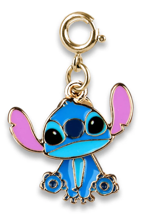 Gold swivel charm featuring Experiment 626 character with large ears and smiling face for charm bracelets.