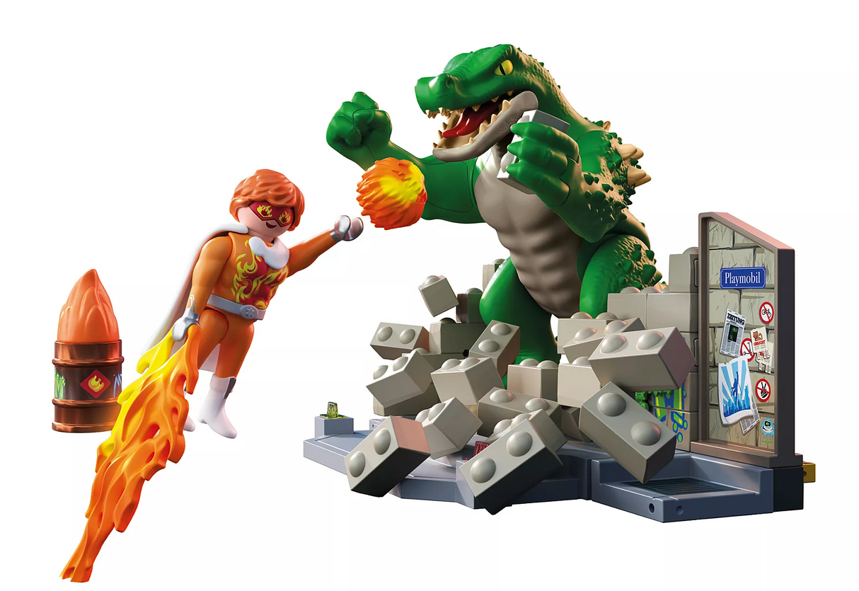 Heroes | Hero Battle Against Giant Lizard