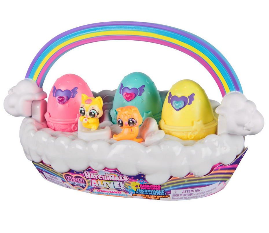 Hatchimals Alive Neon Rainbow Spring Basket