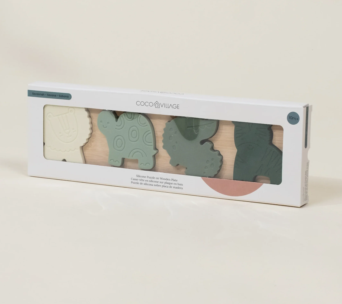 Silicone & Wood Puzzle | Savanna