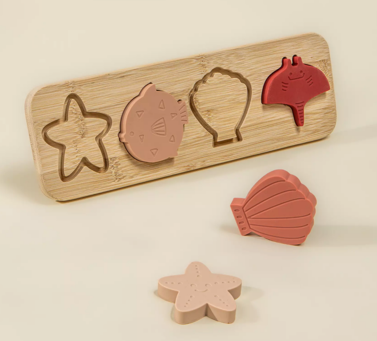 Silicone & Wood Puzzle | Ocean