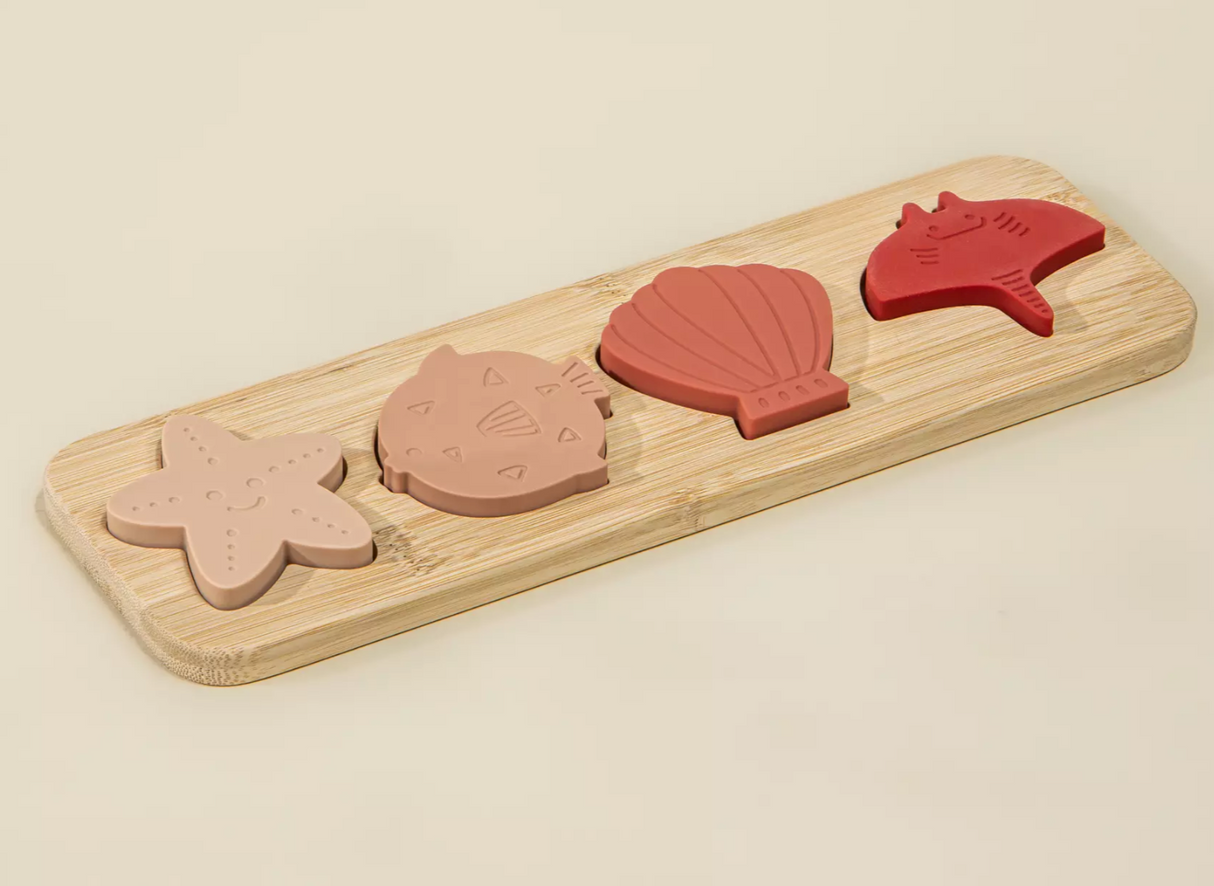 Silicone & Wood Puzzle | Ocean