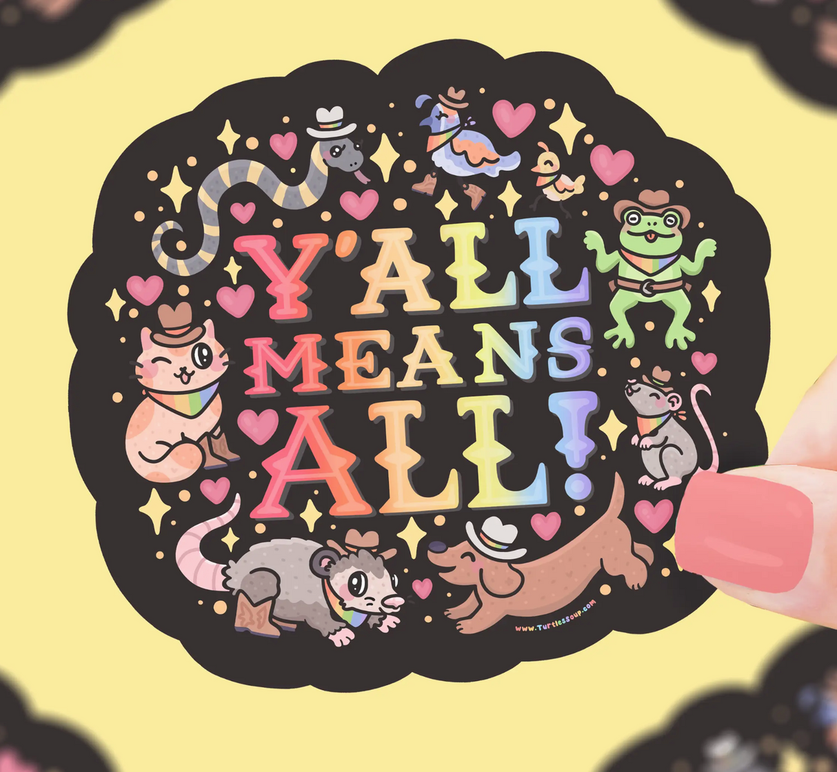 Y'all Means All Sticker
