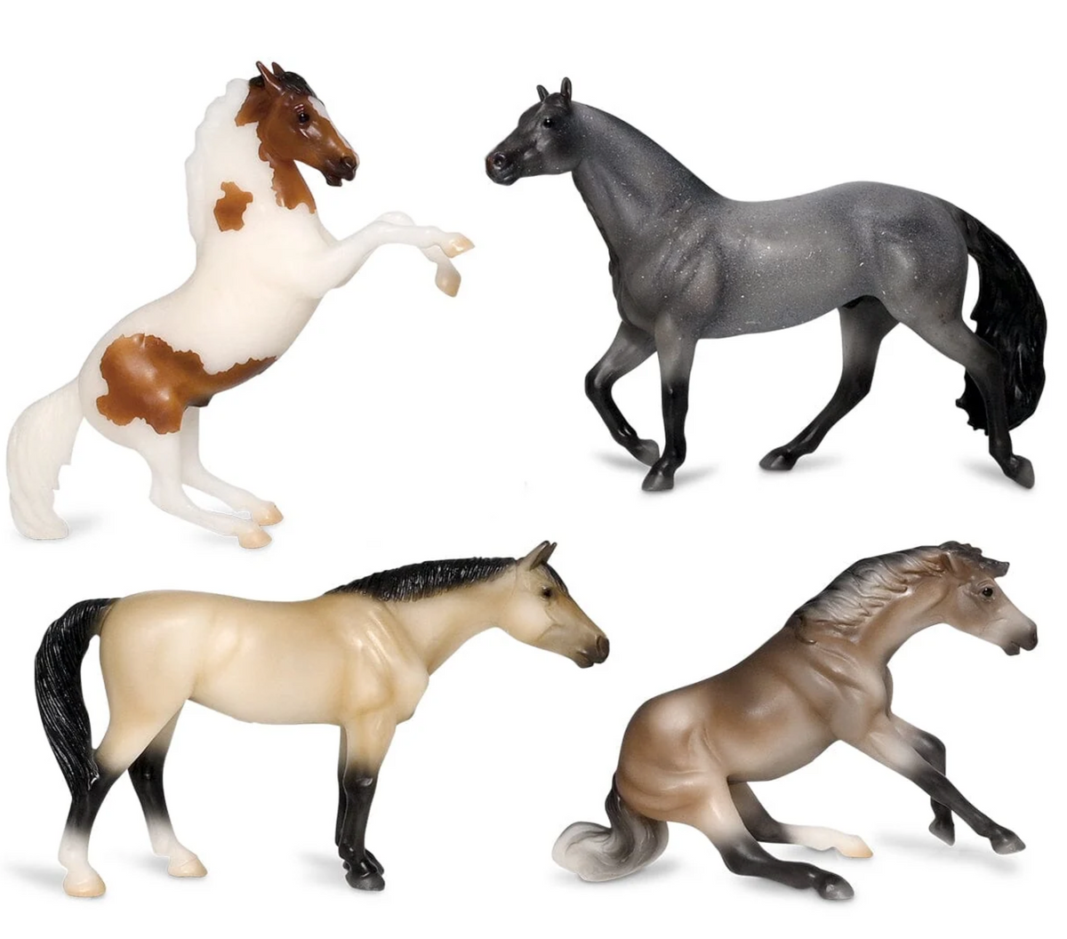 Stablemates Mountain Ranch Set featuring four detailed horse figurines in varied colors and poses
