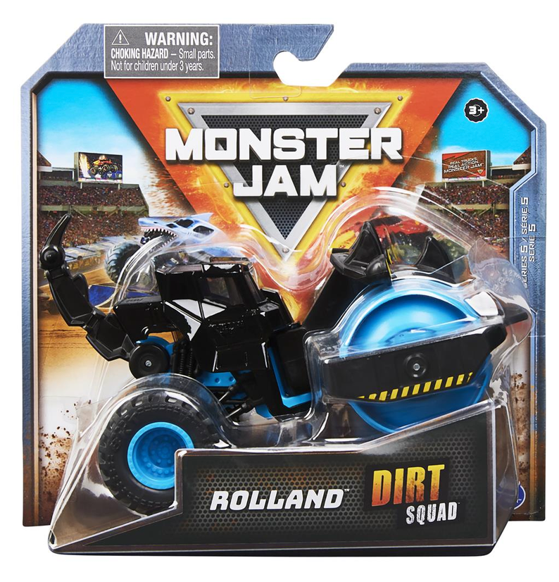 Monster Jam 1:64 Scale Dirt Squad toy truck in retail packaging