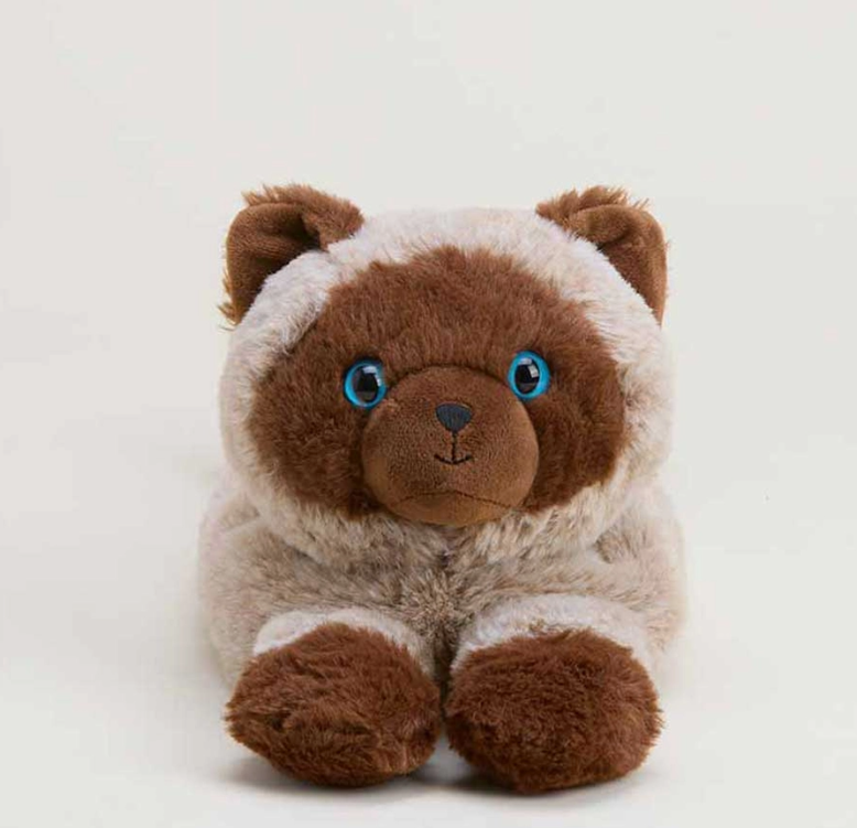 Warmies | Siamese Cat plush toy with brown and cream fur and bright blue eyes
