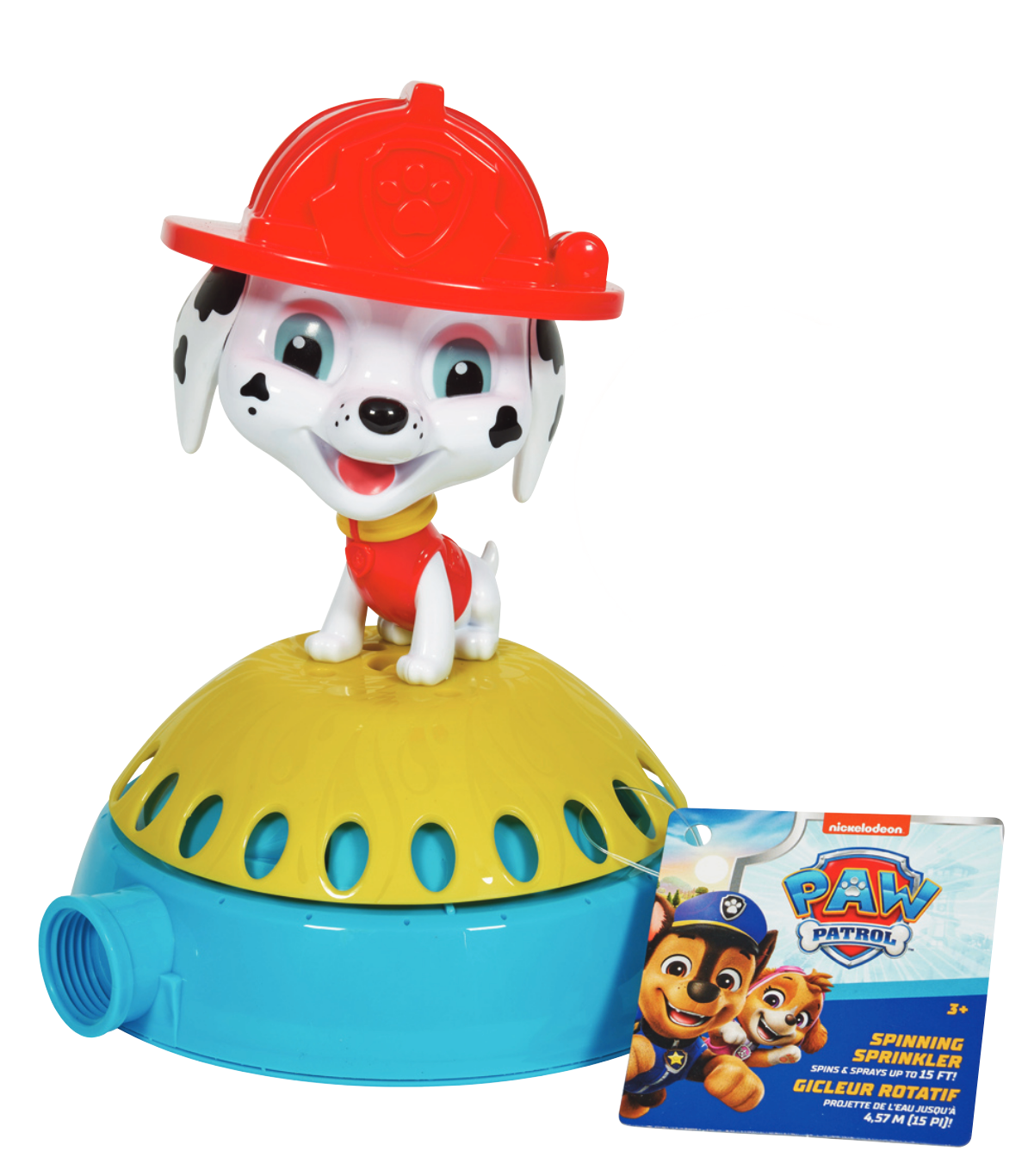 Spinning Sprinkler with a playful dog character from PAW Patrol, perfect for kids’ outdoor water fun and cooling play.