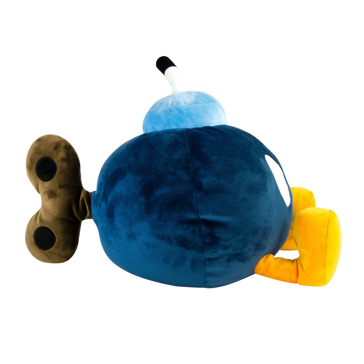 Super Mario Bob-Omb plush, soft and squishy with bright colors, perfect for kids and fans, measures 15 inches.