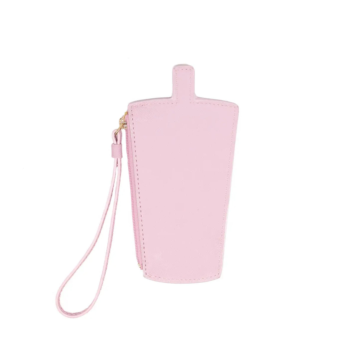 Wristlet | Taro Boba Milk Tea in light purple PU leather with 6.5" strap, perfect for standard cards and on-the-go use.