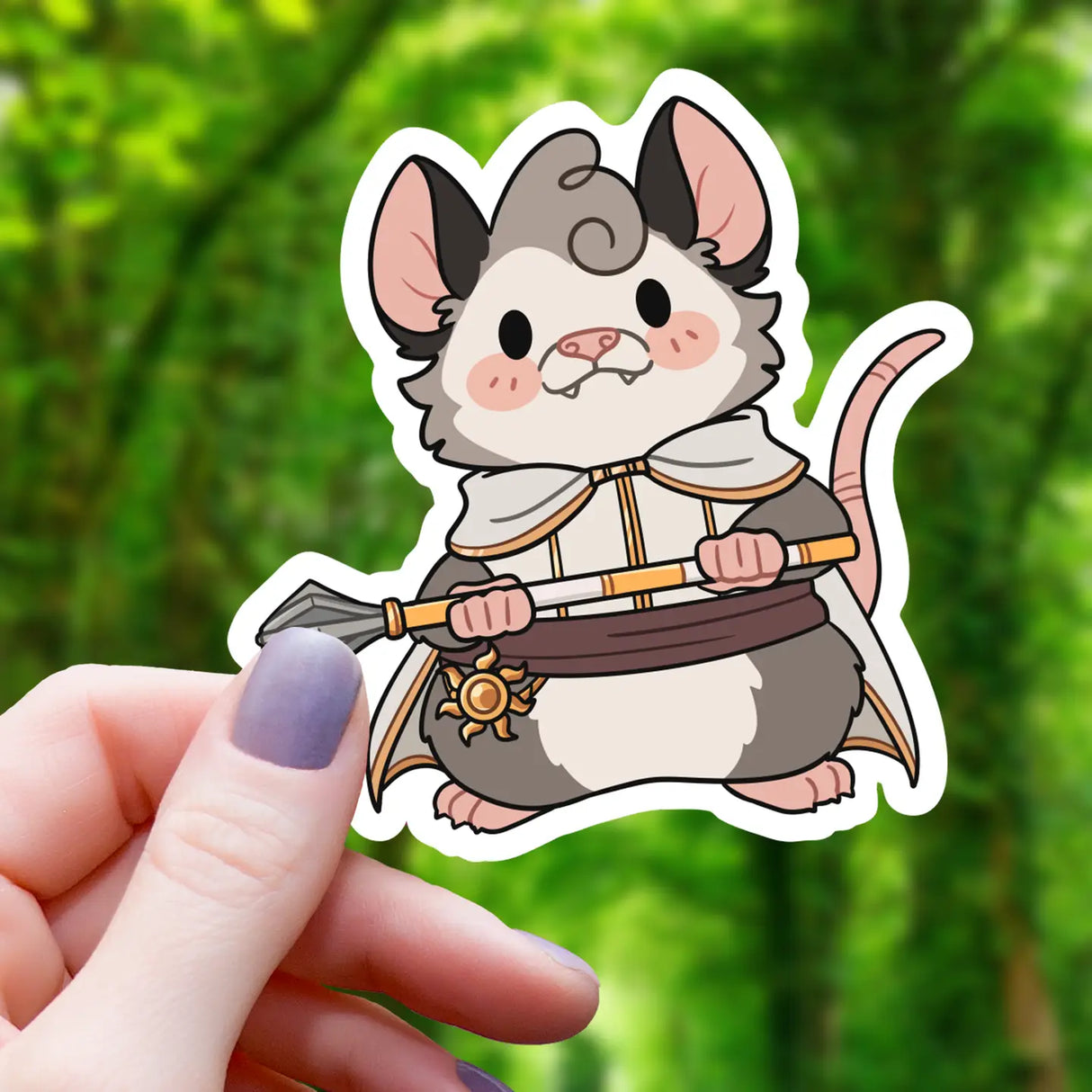 Opossum Cleric TTRPG Class Sticker