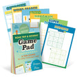 Road Trip Game Pad with six fun activities including bingo, word search, hangman, and sudoku for kids and families.