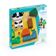 Puzz & Match Happy Puzzle wooden animal pieces and tree shapes for easy assembly and imaginative play.