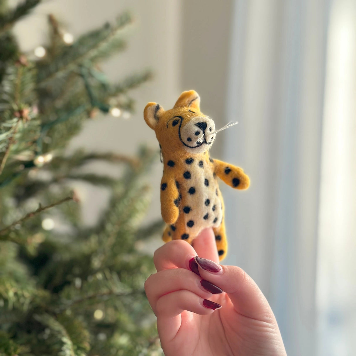 Felt Finger Puppet | Cheetah
