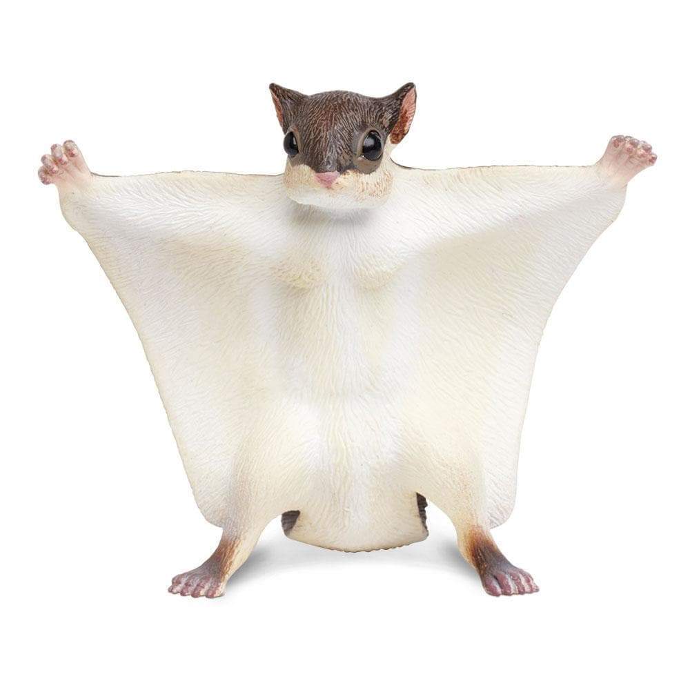Flying Squirrel lifelike model with outstretched gliding membrane, crafted in realistic detail and natural colors.