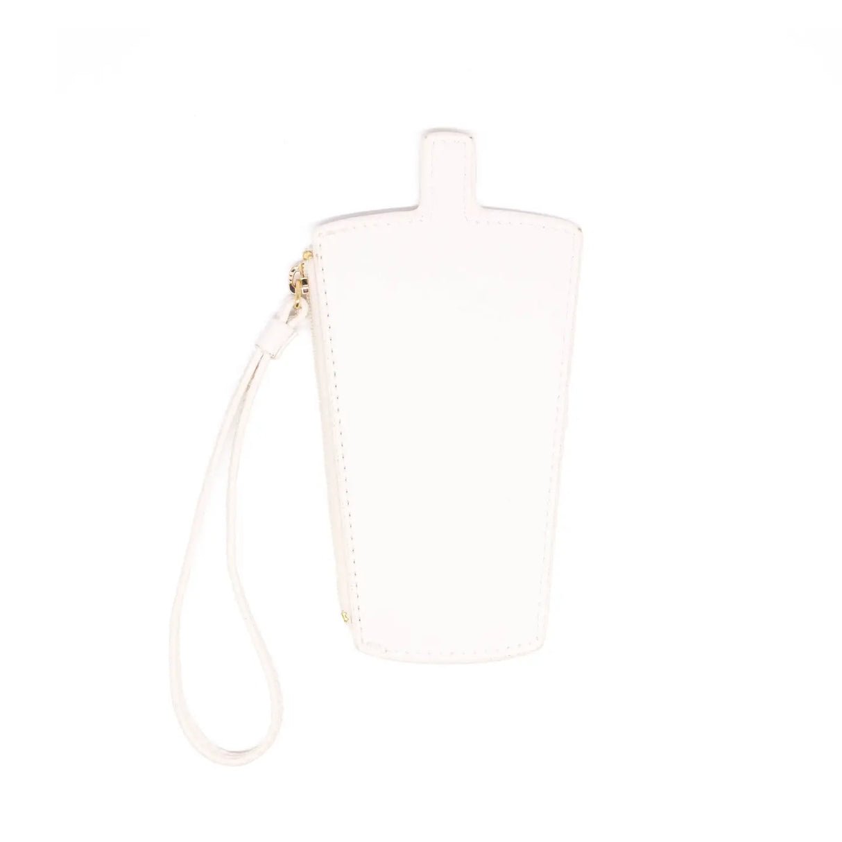 Wristlet | Matcha Boba Milk Tea shaped wristlet with strap, fits standard cards, perfect grab-n-go wallet accessory.