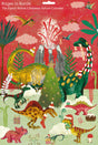 The Epoch Before Christmas Advent Calendar with festive dinosaur illustrations and 24 die cut windows.